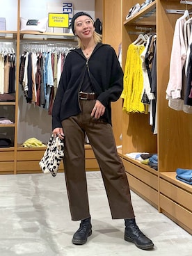 「アイテム（帽子）」を使った、TAMUさん（レディース・171cm・20代）の秋コーディネート