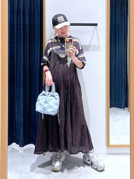 「BAYFLOW（ベイフロー）のアイテム（帽子）」を使った、TAMUさん（レディース・171cm）の春コーディネート