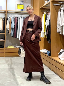 「アイテム（インナーウェア/肌着）」を使った、TAMUさん（レディース・171cm）の秋コーディネート