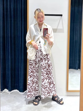 「BAYFLOW（ベイフロー）のビーズミニショルダーバッグ（ショルダーバッグ、その他）」を使った、TAMUさん（レディース・171cm）の夏コーディネート