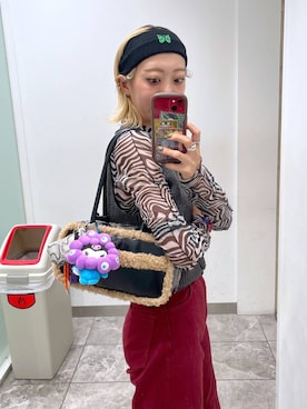 「アイテム（キーホルダー）」を使った、TAMUさん（レディース・171cm）の秋コーディネート