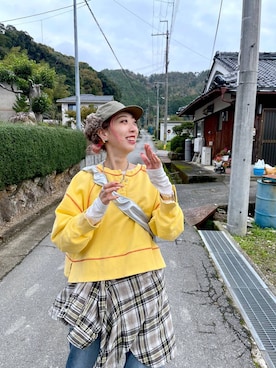 「BAYFLOW（ベイフロー）の[ヒップまでカバーできる]アソートチェックBIGシャツ（シャツ/ブラウス）」を使った、TAMUさん（レディース・171cm）の秋コーディネート