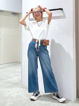 「アイテム（ボディバッグ/ウエストポーチ）」を使った、TAMUさん（レディース・171cm・20代）の夏コーディネート
