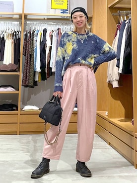 「旅行」｜TAMUさん（レディース・171cm）の冬コーディネート