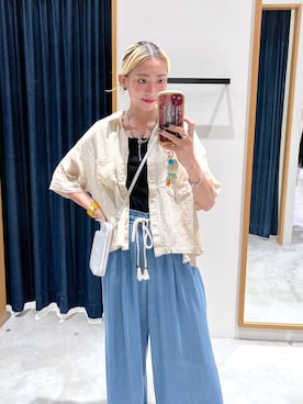 「BAYFLOW（ベイフロー）のアイテム」を使った、TAMUさん（レディース・171cm）の夏コーディネート