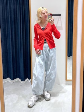 「bijorie（ビジュリィ）の【bijorie】吸湿発熱／カップ付き リブキャミ／NEW BASIC series（インナーウェア/肌着、ブラック系）」を使った、TAMUさん（レディース・171cm）の春コーディネート