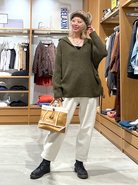 「アイテム（キャミソール）」を使った、TAMUさん（レディース・171cm・20代）の冬コーディネート