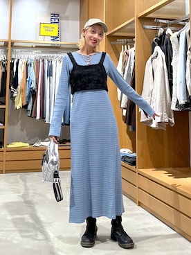 「アイテム（帽子）」を使った、TAMUさん（レディース・171cm）の秋コーディネート