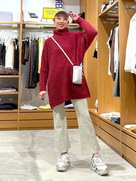 「アイテム（チュニック）」を使った、TAMUさん（レディース・171cm）の秋コーディネート