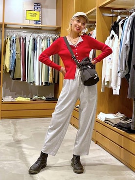 「アイテム（ショルダーバッグ）」を使った、TAMUさん（レディース・171cm）の秋コーディネート