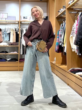 「旅行」｜TAMUさん（レディース・171cm）の冬コーディネート