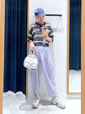 「アイテム（帽子）」を使った、TAMUさん（レディース・171cm）の春コーディネート