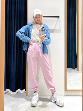 「BAYFLOW（ベイフロー）のアイテム（パンツ）」を使った、TAMUさん（レディース・171cm）の春コーディネート