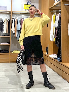 「アイテム（バンダナ/スカーフ）」を使った、TAMUさん（レディース・171cm）の秋コーディネート