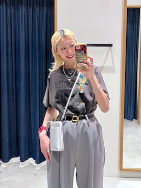 「Champion（チャンピオン）のアイテム」を使った、TAMUさん（レディース・171cm）の春コーディネート