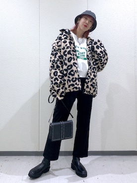 「PAGEBOY（ページボーイ）のチェーンスタッズショルダー（ショルダーバッグ）」を使った、TAMUさん（レディース・172cm）の秋コーディネート