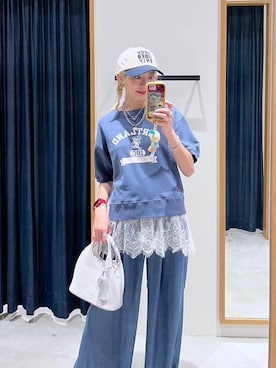 「BAYFLOW（ベイフロー）のアイテム（パンツ）」を使った、TAMUさん（レディース・171cm）の春コーディネート