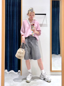 「BAYFLOW（ベイフロー）のアイテム（バッグ）」を使った、TAMUさん（レディース・171cm）の春コーディネート