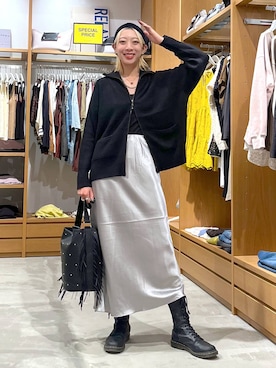 「アイテム（アンダーウェア）」を使った、TAMUさん（レディース・171cm）の秋コーディネート