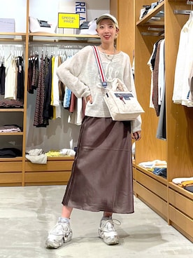 「アイテム（アンダーウェア）」を使った、TAMUさん（レディース・171cm）の秋コーディネート