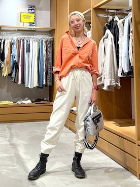 「アイテム（インナーウェア/肌着）」を使った、TAMUさん（レディース・171cm）の秋コーディネート