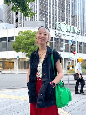 「A.Kjaerbede(エキアビド)のアイテム」を使った、TAMUさん(レディース・171cm)の夏コーディネート