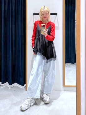 「HEREIAM（ヘレイアム）のアイテム」を使った、TAMUさん（レディース・171cm）の春コーディネート