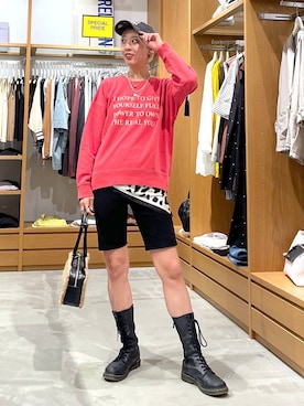 「アイテム（バンダナ/スカーフ）」を使った、TAMUさん（レディース・171cm・20代）の秋コーディネート