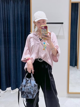 「BAYFLOW（ベイフロー）のアイテム（トップス）」を使った、TAMUさん（レディース・171cm）の春コーディネート