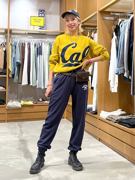 「アイテム（ボディバッグ/ウエストポーチ）」を使った、TAMUさん（レディース・171cm）の秋コーディネート