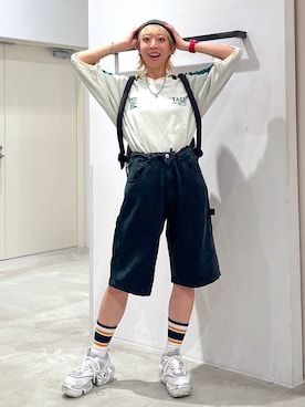 「アイテム（ニットキャップ/ビーニー）」を使った、TAMUさん（レディース・171cm・20代）の夏コーディネート
