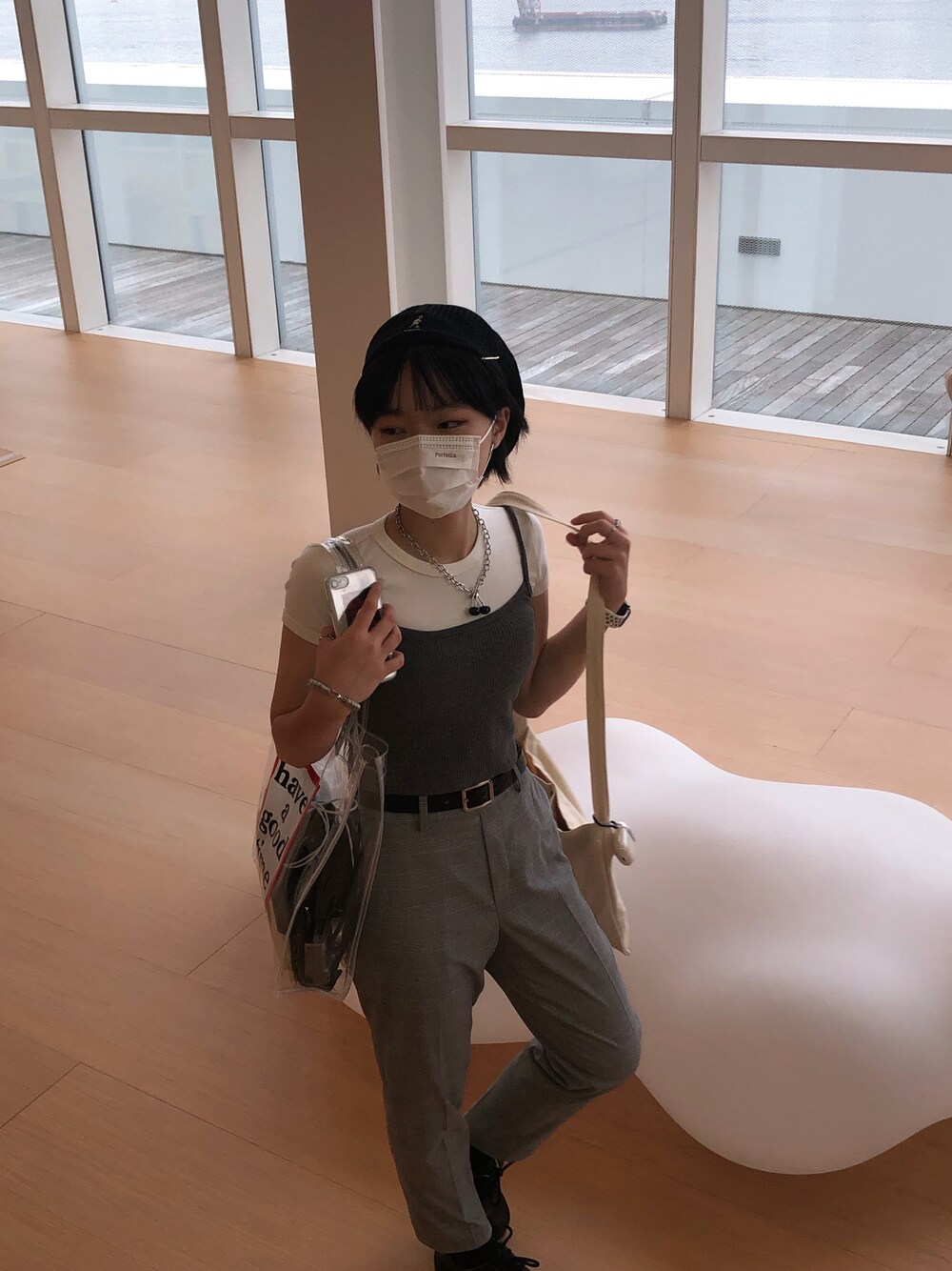 「ootd」｜「UNIQLOのアイテム（スラックス、その他）」を使った、汐萌さん（レディース・150cm）の夏コーディネートの1枚目の写真