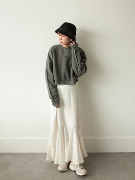 「Chillfar（チルファー）のアイテム（帽子）」を使った、Chillfar(チルファー)さん（レディース・162cm）の冬コーディネート