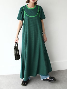 「Chillfar（チルファー）のアイテム（ワンピース/ドレス）」を使った、Chillfar(チルファー)さん（レディース・162cm）の春コーディネート