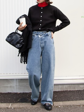 「Chillfar（チルファー）のアイテム（カーディガン/ボレロ）」を使った、Chillfar(チルファー)さん（レディース・162cm）の秋コーディネート