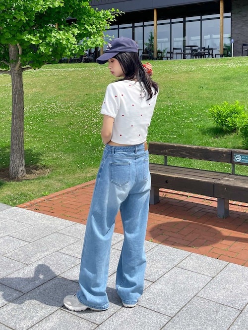 セール】ヴィンテージカラーワイドデニムパンツ（デニムパンツ