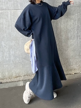「Chillfar（チルファー）のアイテム（ワンピース/ドレス）」を使った、Chillfar(チルファー)さん（レディース・162cm）の秋コーディネート