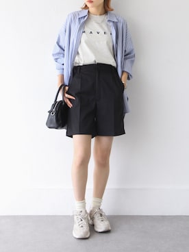 「Chillfar（チルファー）のアイテム（その他パンツ）」を使った、Chillfar(チルファー)さん（レディース・162cm）の夏コーディネート