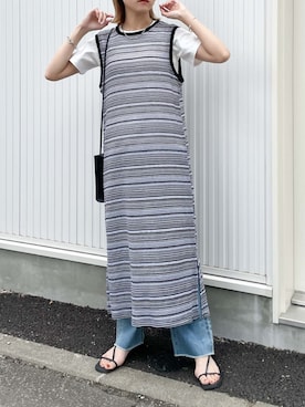 「Chillfar（チルファー）のアイテム（ワンピース/ドレス）」を使った、Chillfar(チルファー)さん（レディース・162cm）の春コーディネート