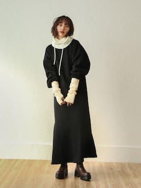 「Chillfar（チルファー）のアイテム（ワンピース/ドレス）」を使った、Chillfar(チルファー)さん（レディース・162cm）の秋コーディネート