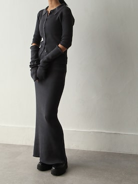 「Chillfar（チルファー）のアイテム（カーディガン/ボレロ）」を使った、Chillfar(チルファー)さん（レディース・162cm）の冬コーディネート