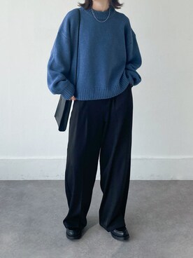 「Chillfar（チルファー）のアイテム（スラックス）」を使った、Chillfar(チルファー)さん（レディース・162cm）の秋コーディネート