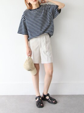 「Chillfar（チルファー）のアイテム（帽子）」を使った、Chillfar(チルファー)さん（レディース・162cm）の春コーディネート