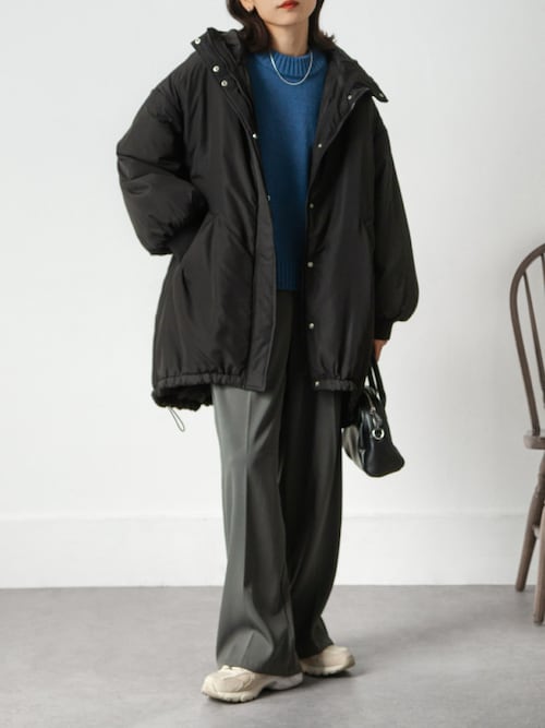 ミドル丈中綿モンスターパーカー（ダウンジャケット/コート