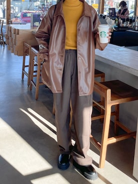 「Chillfar（チルファー）のアイテム（ブルゾン）」を使った、Chillfar(チルファー)さん（レディース・162cm）の冬コーディネート