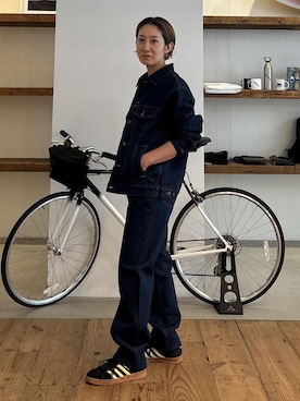 「Saturdays NYC（サタデーズ ニューヨークシティ ）のアイテム（ジャケット/アウター）」を使った、AIKAさん（レディース・159cm）の夏コーディネート