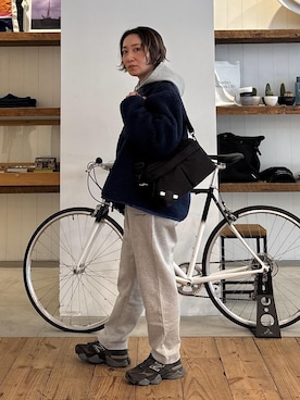 「Saturdays NYC（サタデーズ ニューヨークシティ ）のアイテム（ブルゾン）」を使った、AIKAさん（レディース・159cm）の冬コーディネート