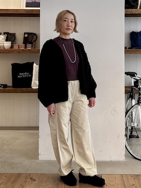 「Saturdays NYC（サタデーズ ニューヨークシティ ）のアイテム」を使った、AIKAさん（レディース・159cm）の冬コーディネート