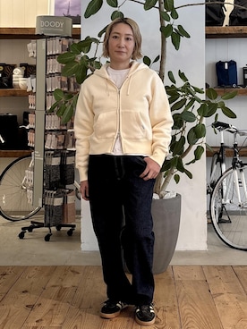 「Saturdays NYC（サタデーズ ニューヨークシティ ）のアイテム」を使った、AIKAさん（レディース・159cm）の冬コーディネート