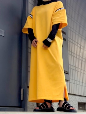 「大学生コーデ」｜「アイテム（ワンピース/ドレス）」を使った、iwaraiさん（レディース・155cm）の春コーディネート